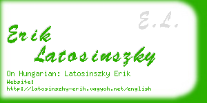 erik latosinszky business card